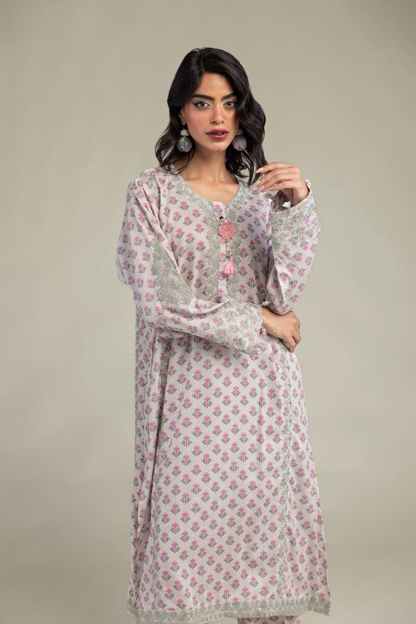 Floral Silk Kurta
