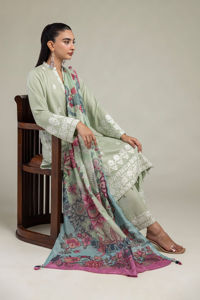 Silk Floral Dupatta
