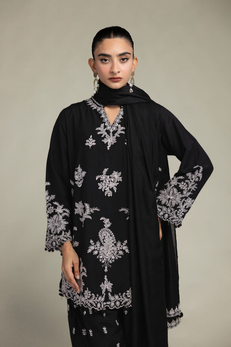 Black Silk Kurta