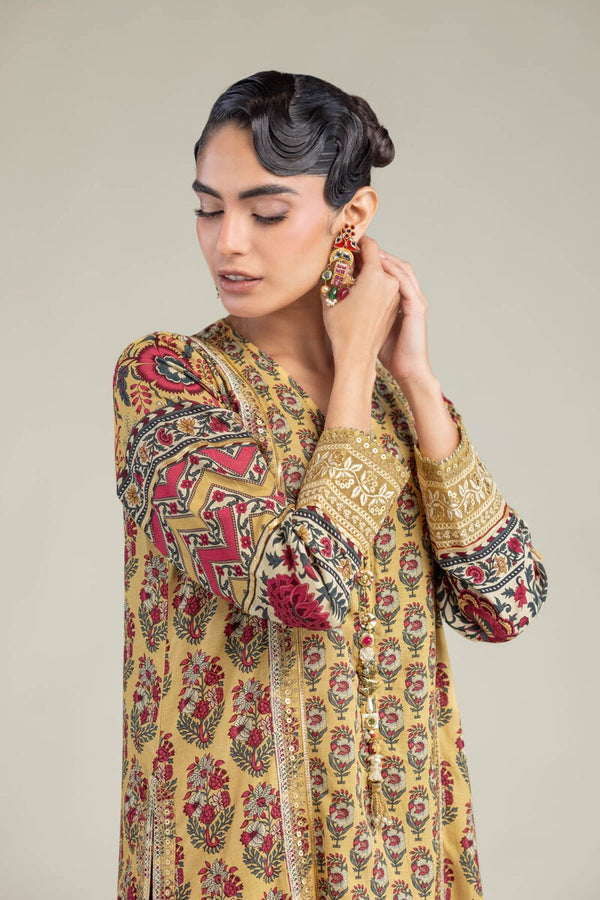 Floral Silk Kurta