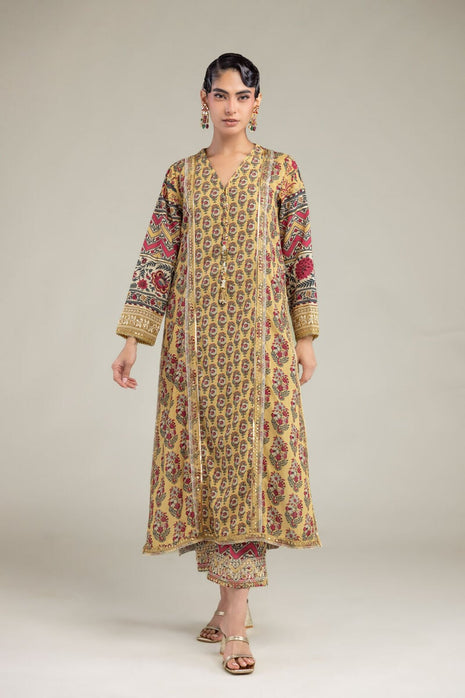 Floral Silk Kurta