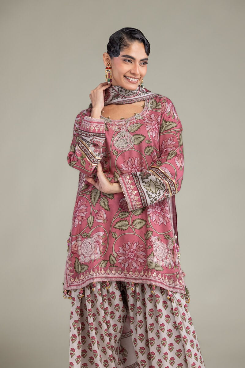 Silk Round-Neck Kurta