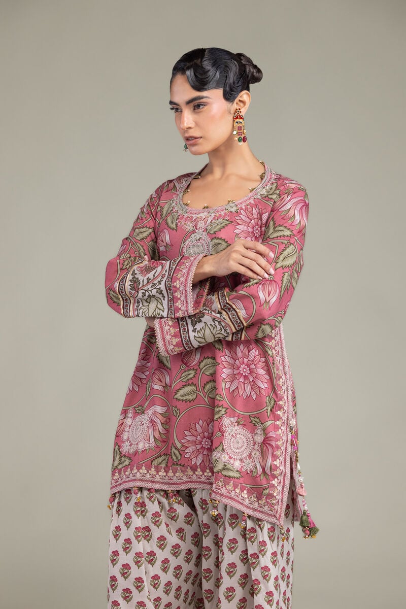 Silk Round-Neck Kurta