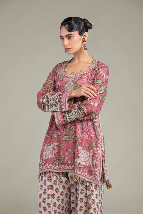 Silk Round-Neck Kurta