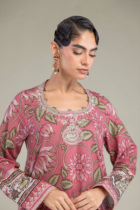 Silk Round-Neck Kurta