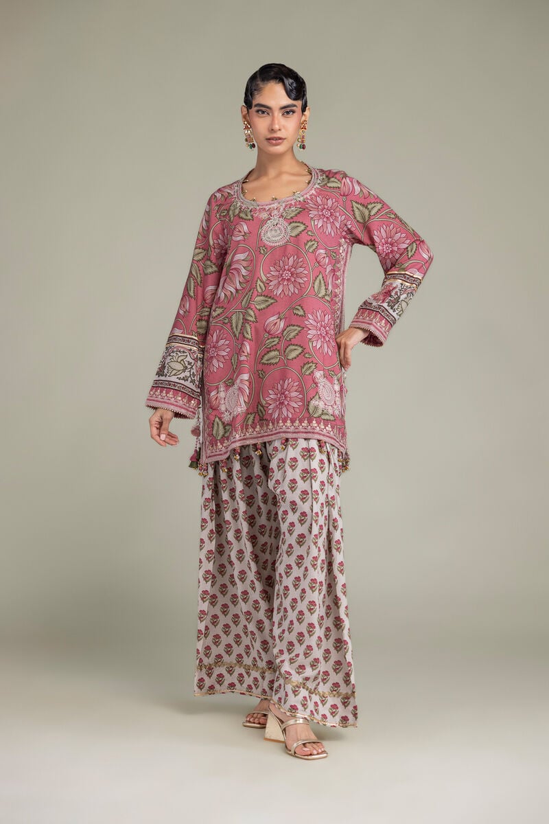 Silk Round-Neck Kurta