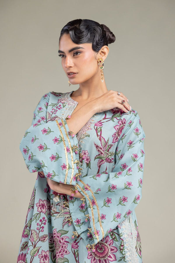 Blue Silk Kurta