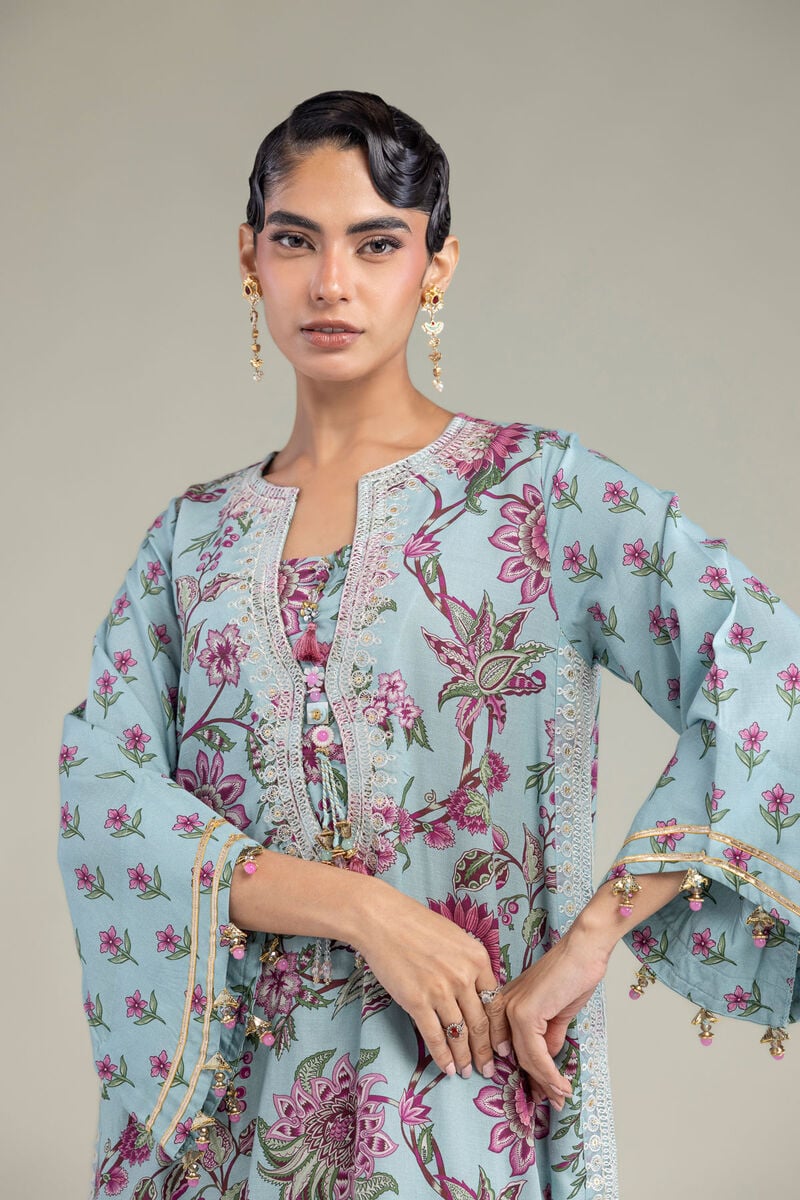 Blue Silk Kurta