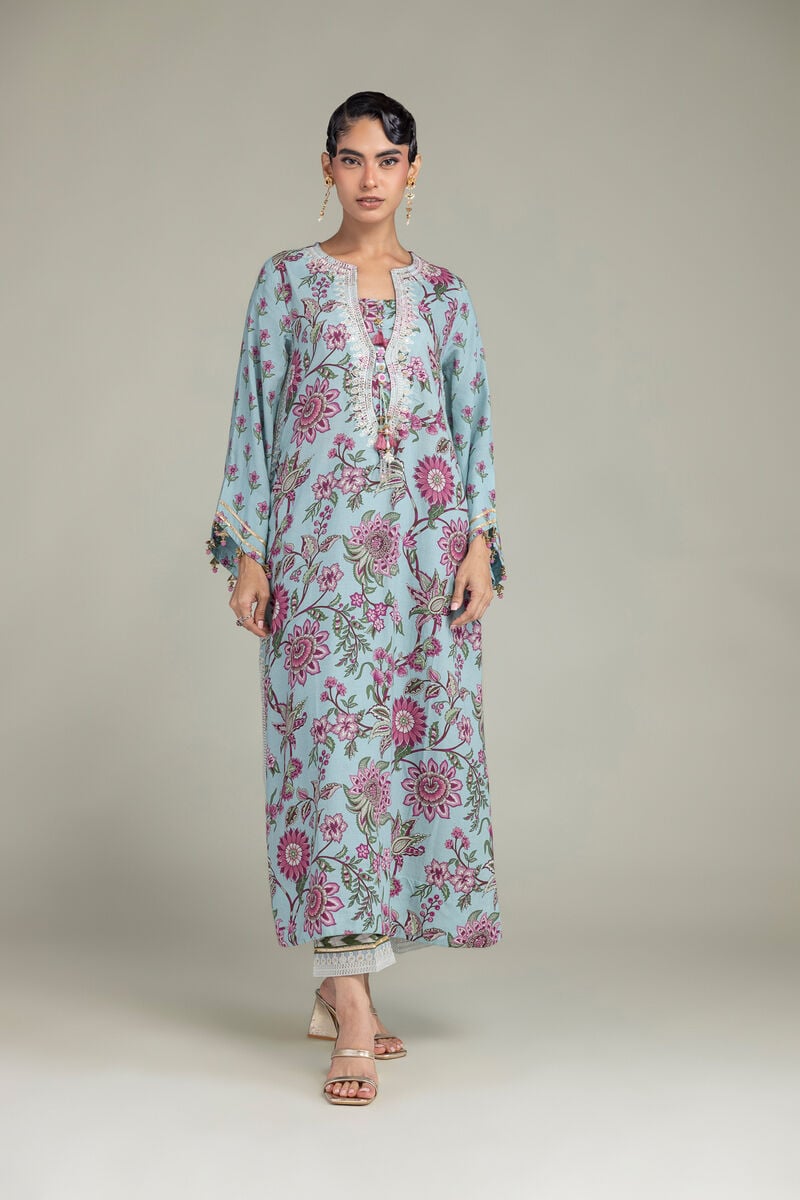 Blue Silk Kurta