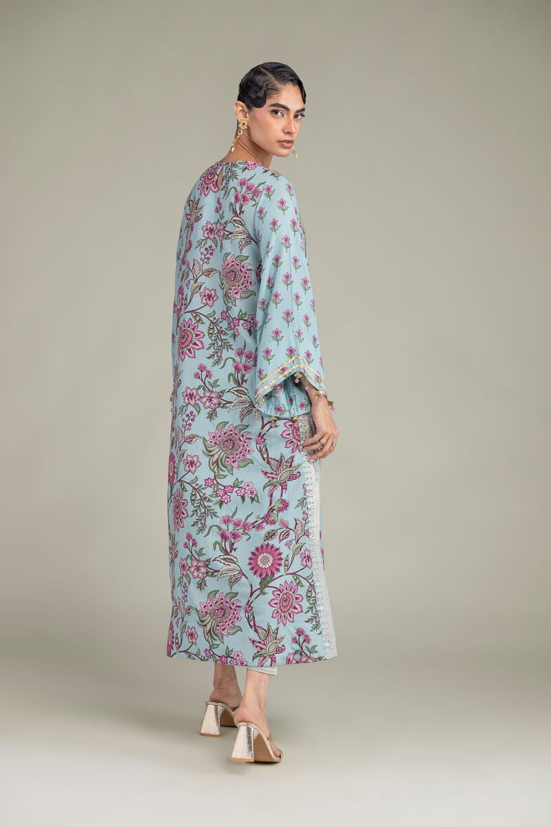 Blue Silk Kurta