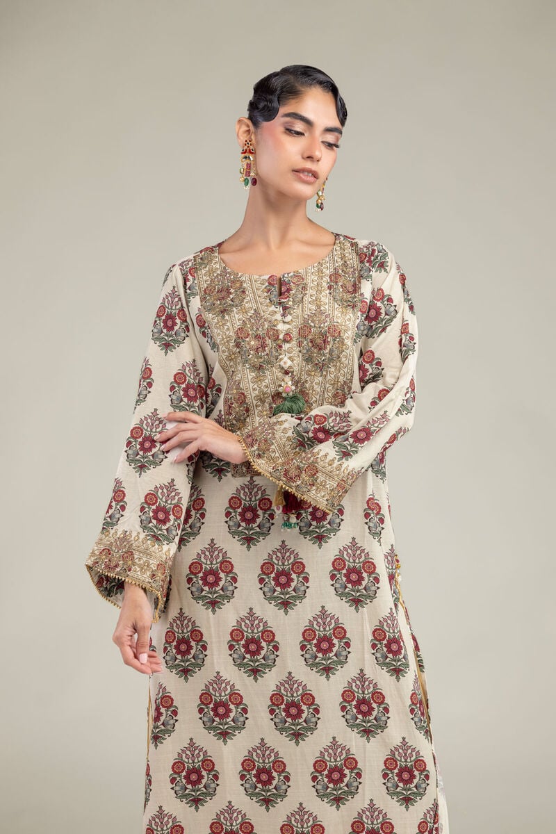 Long Floral Kurta