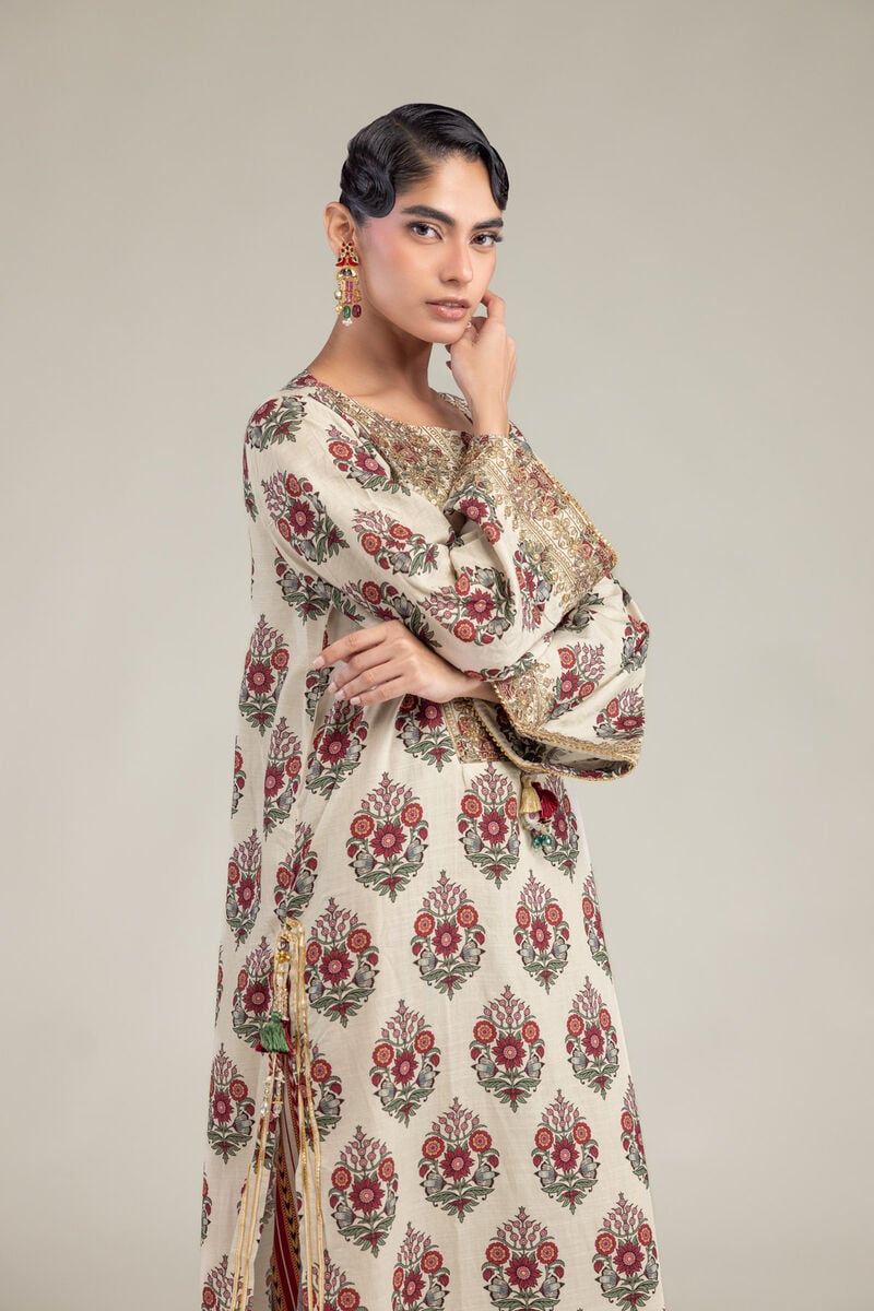 Long Floral Kurta