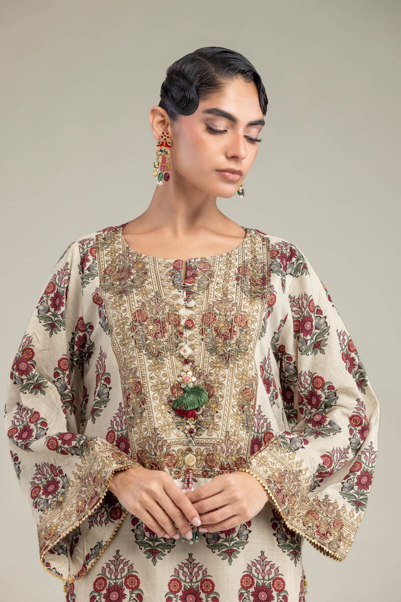 Long Floral Kurta