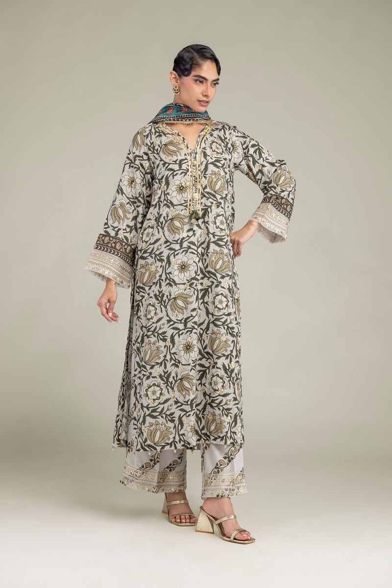Silk Floral Pants