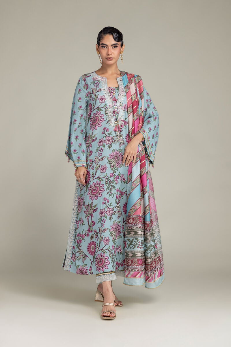 Floral Silk Pants