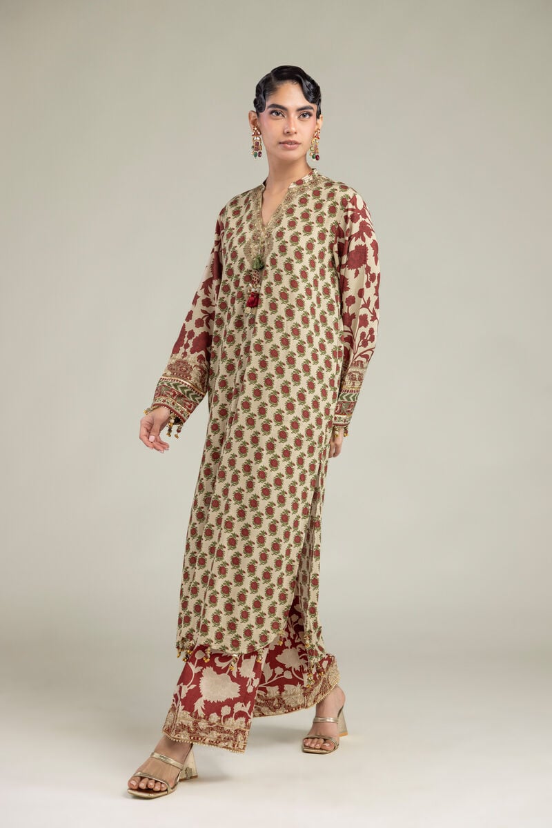 Floral Silk Pants