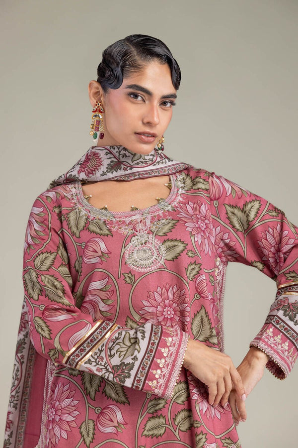 Floral Silk Dupatta