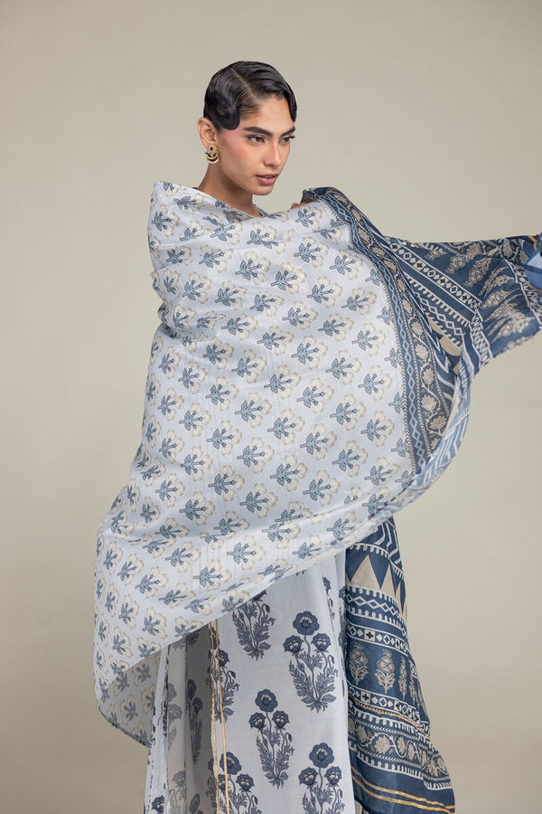 Floral Silk Dupatta