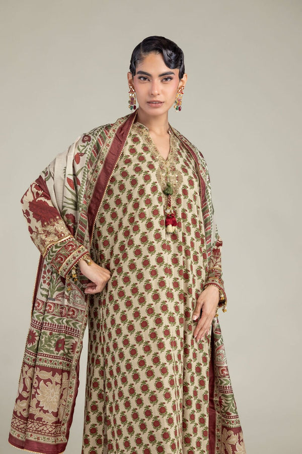Floral Silk Dupatta