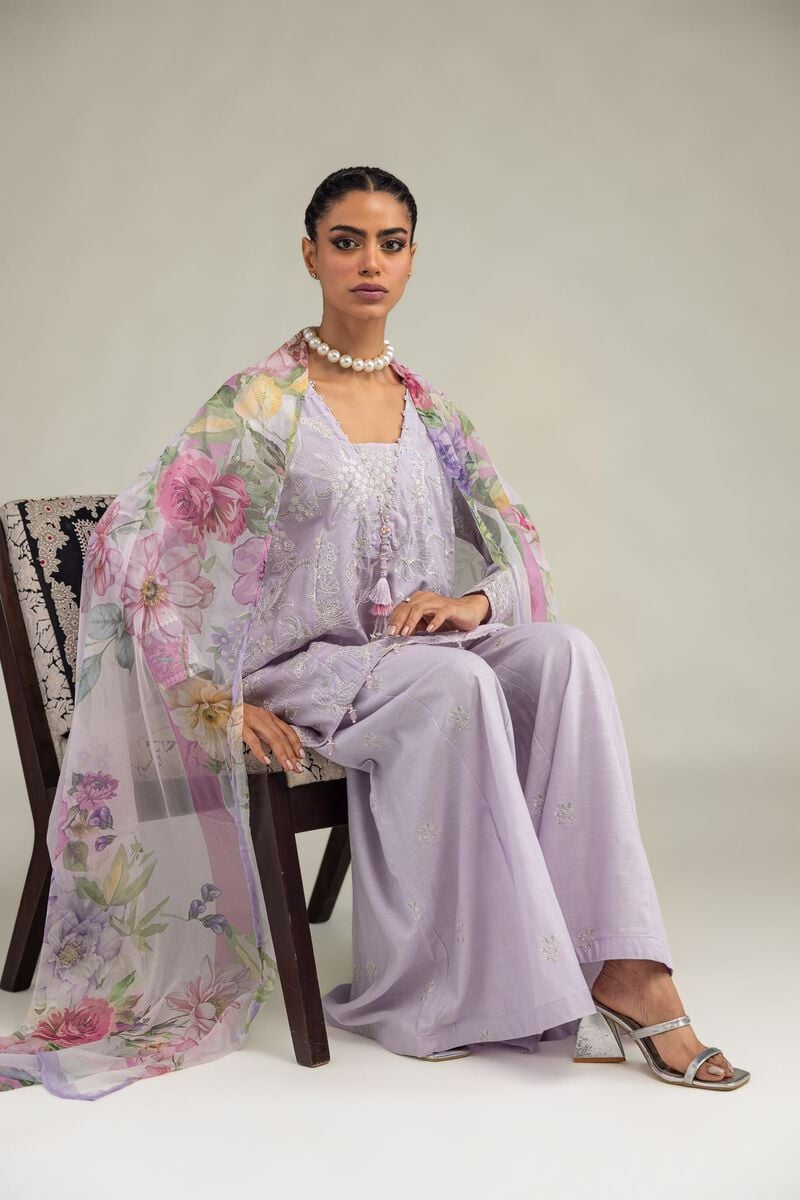 Floral Lavender Kurta