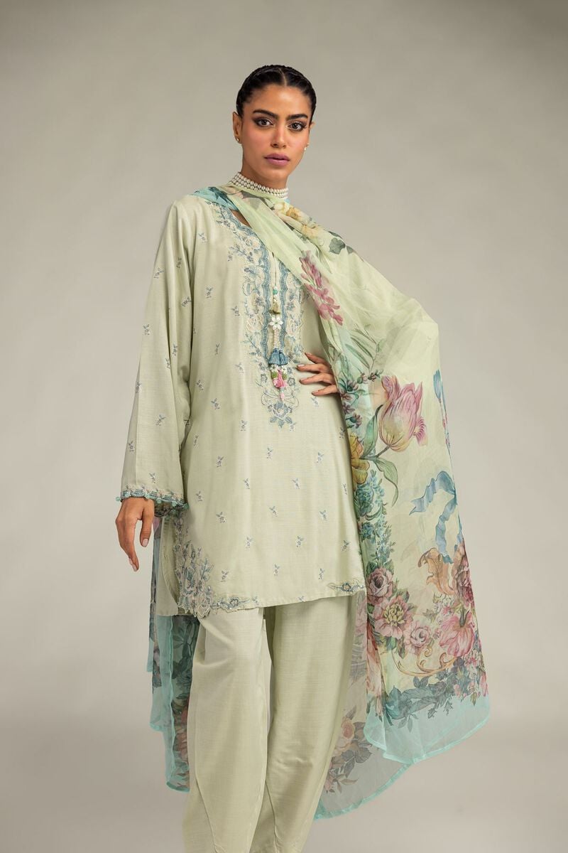 Floral Mint Kurta
