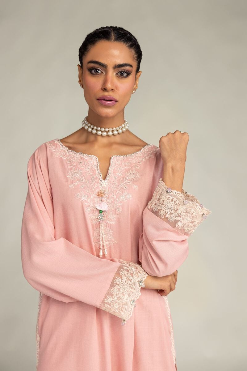 Pink Silk Kurta