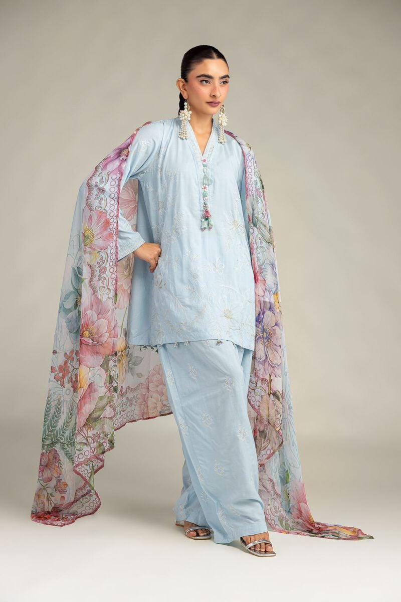 Solid Blue Shalwar