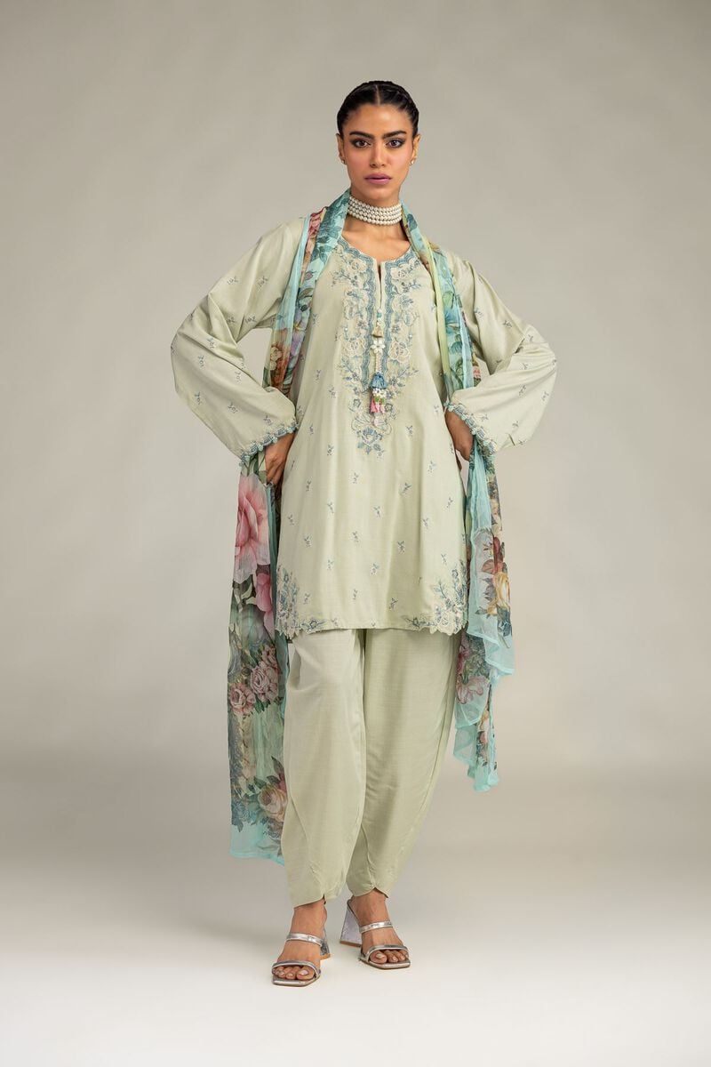Solid Mint Shalwar