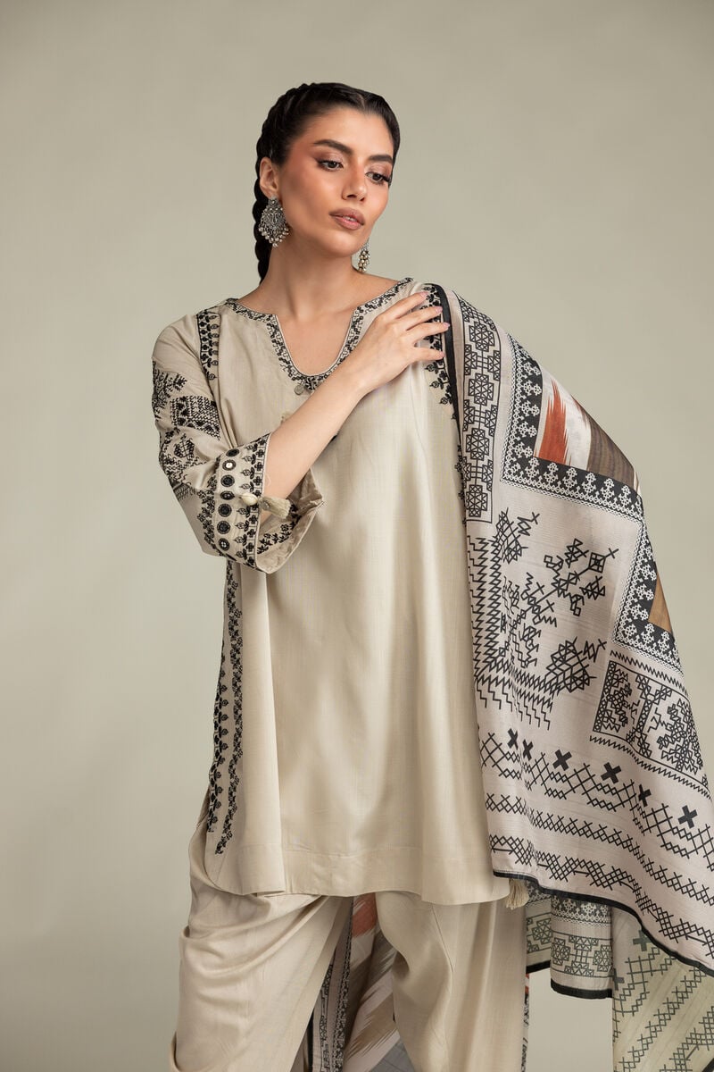 Short Beige Kurta