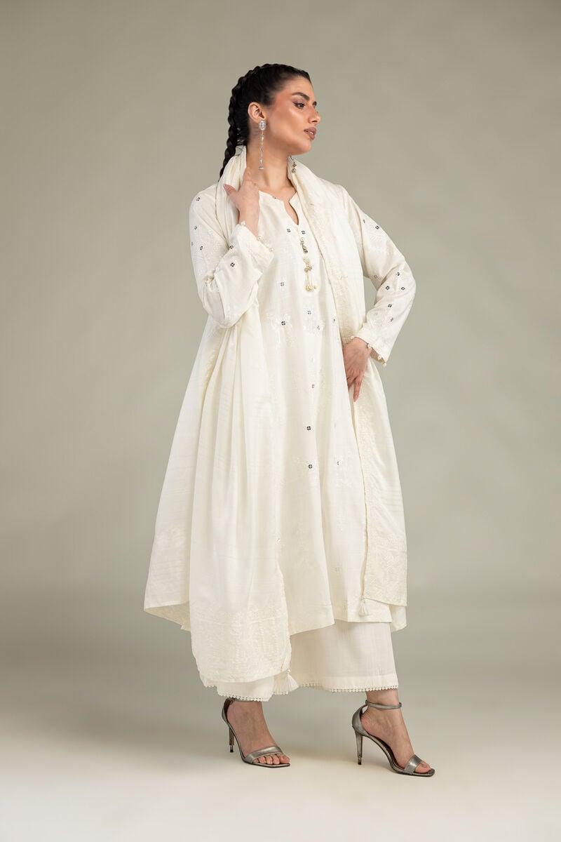 Floral Silk Kurta