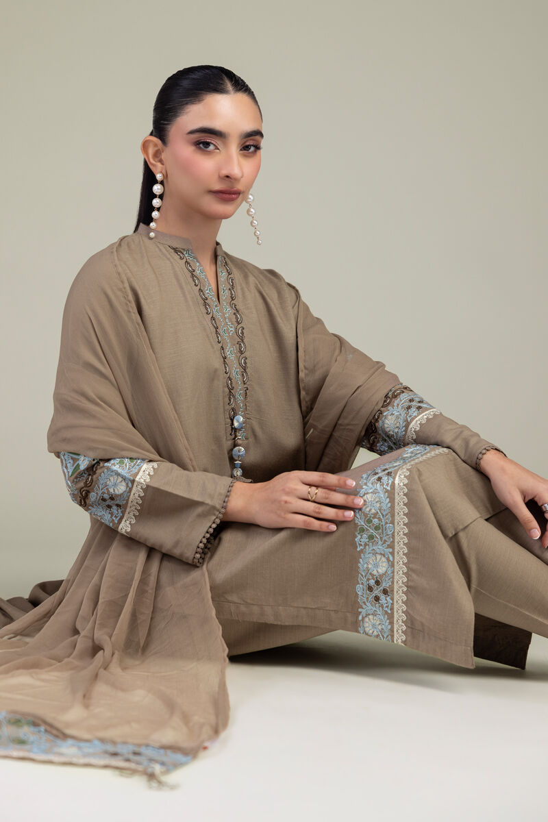 Brown Silk Kurta