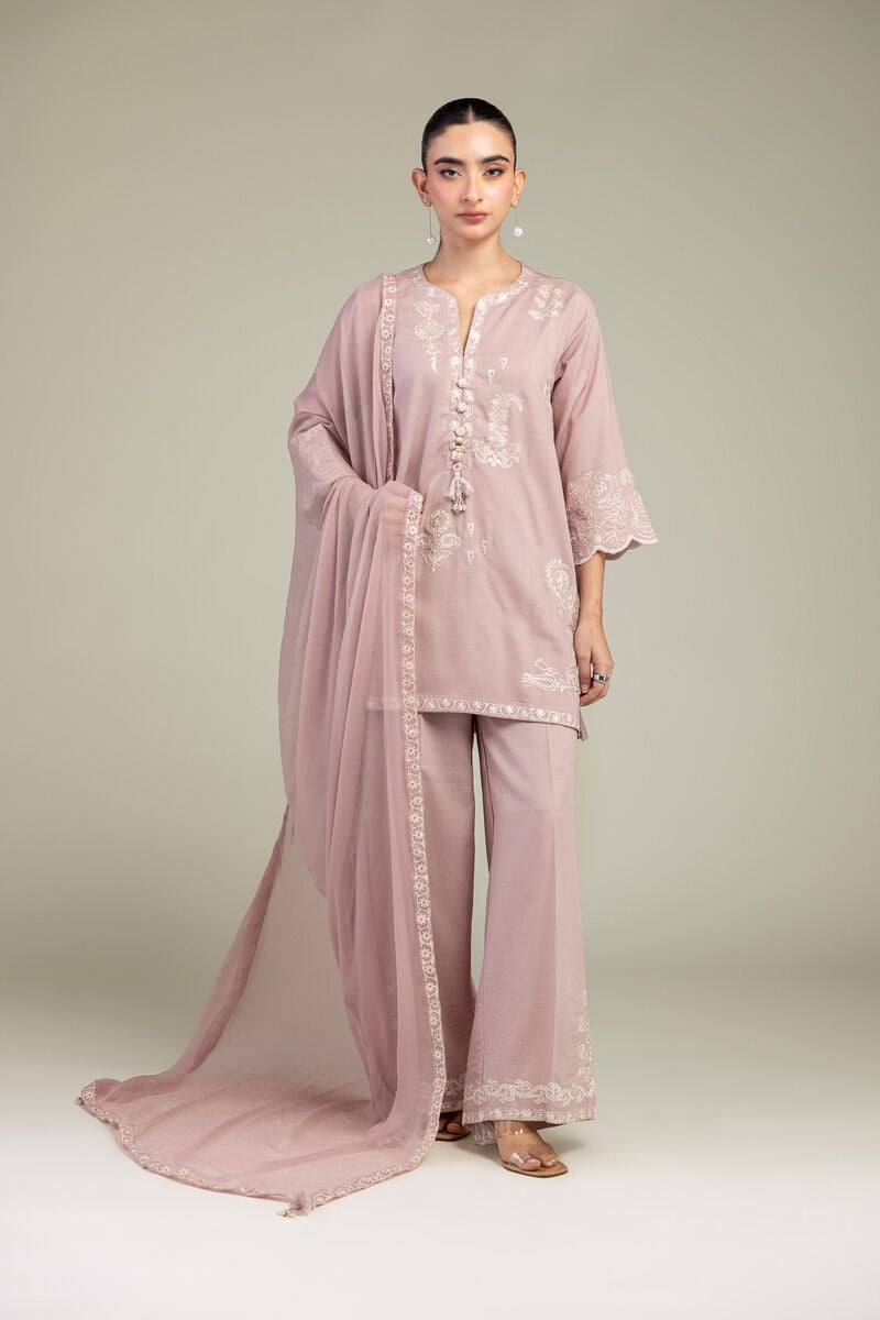 V-Neck Pink Kurta