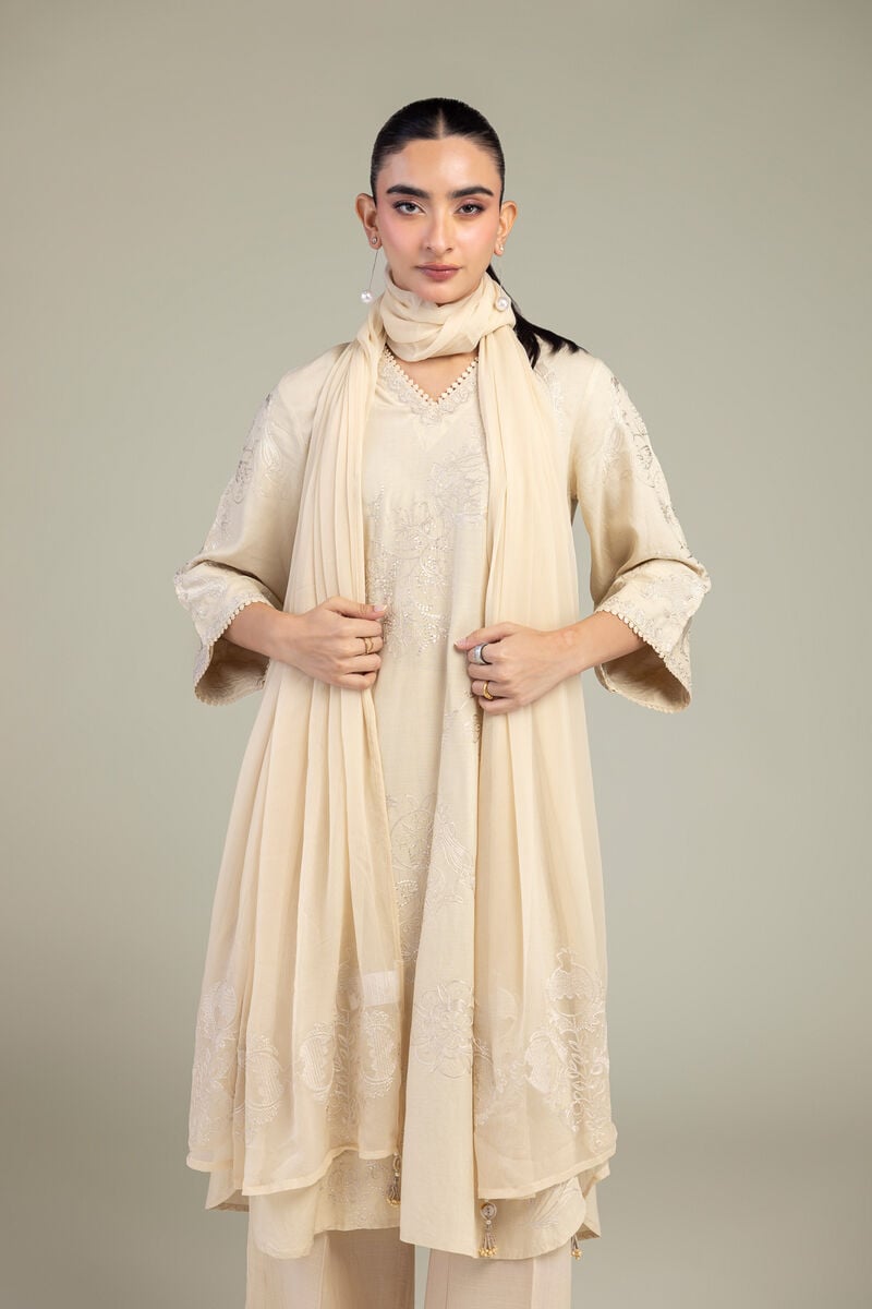 Floral V-Neck Kurta