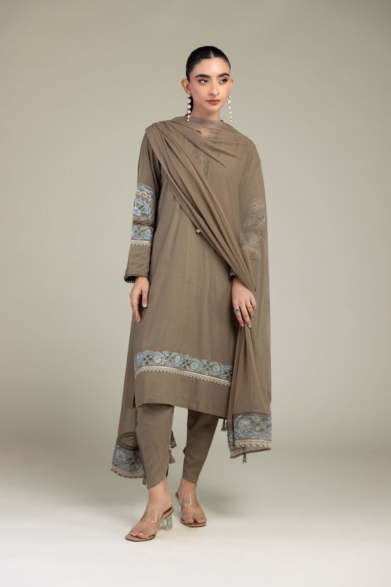 Brown Solid Shalwar