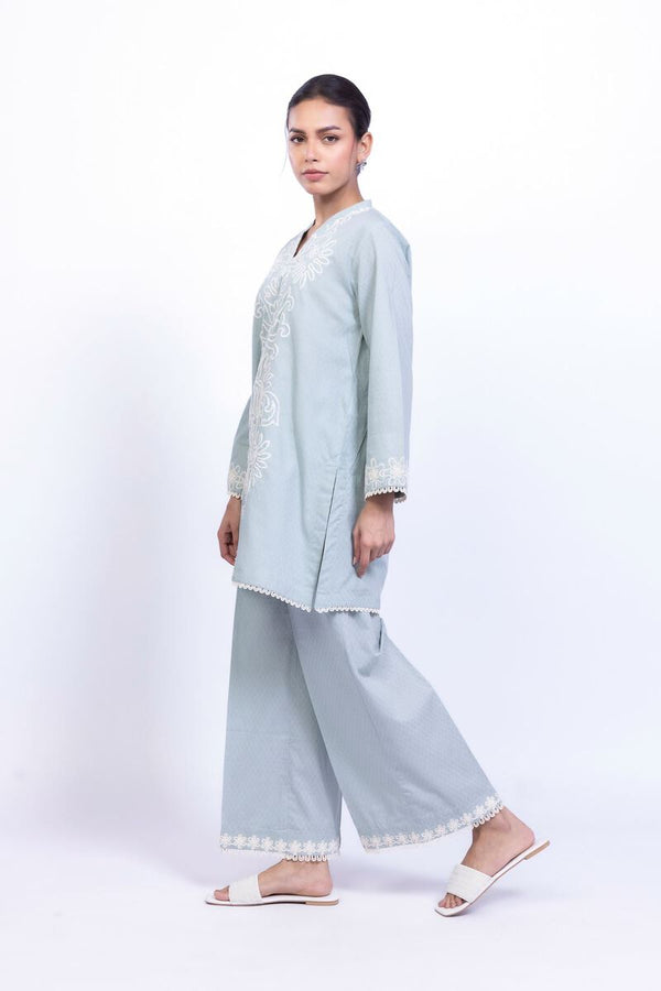 Floral V-Neck Kurta