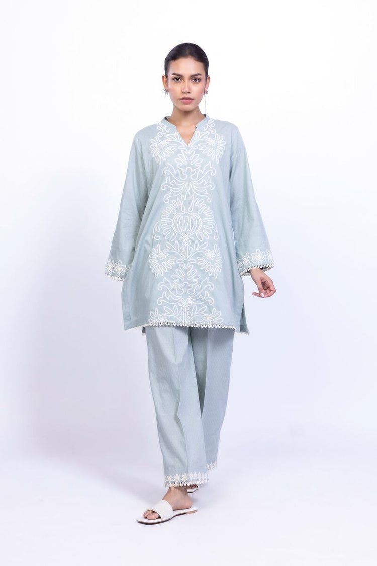 Floral V-Neck Kurta