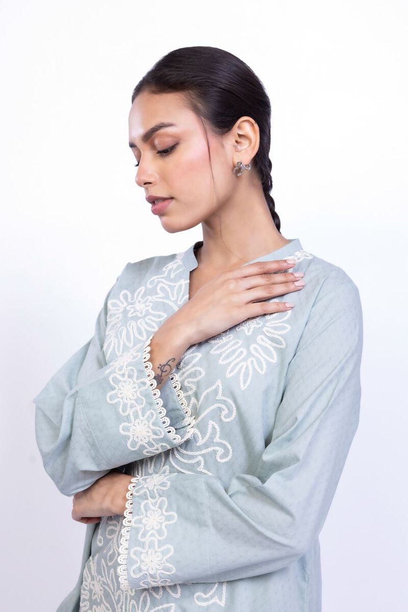 Floral V-Neck Kurta