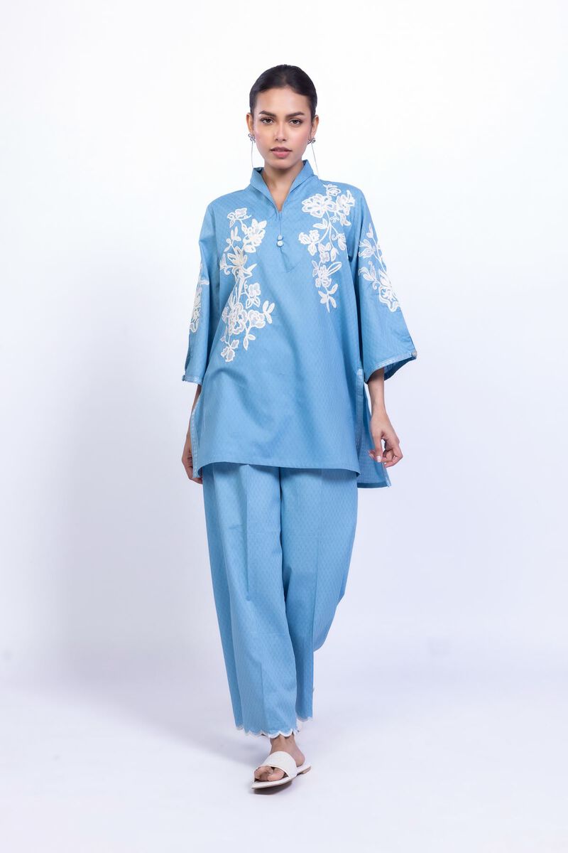 Floral Blue Kurta