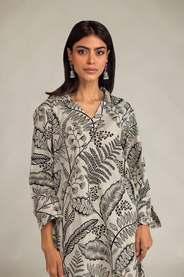 V-Neck Longline Kurta