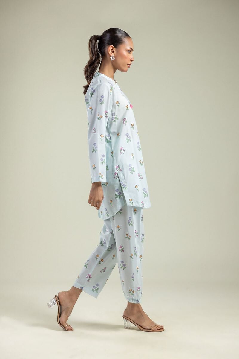 Blue Floral Shalwar