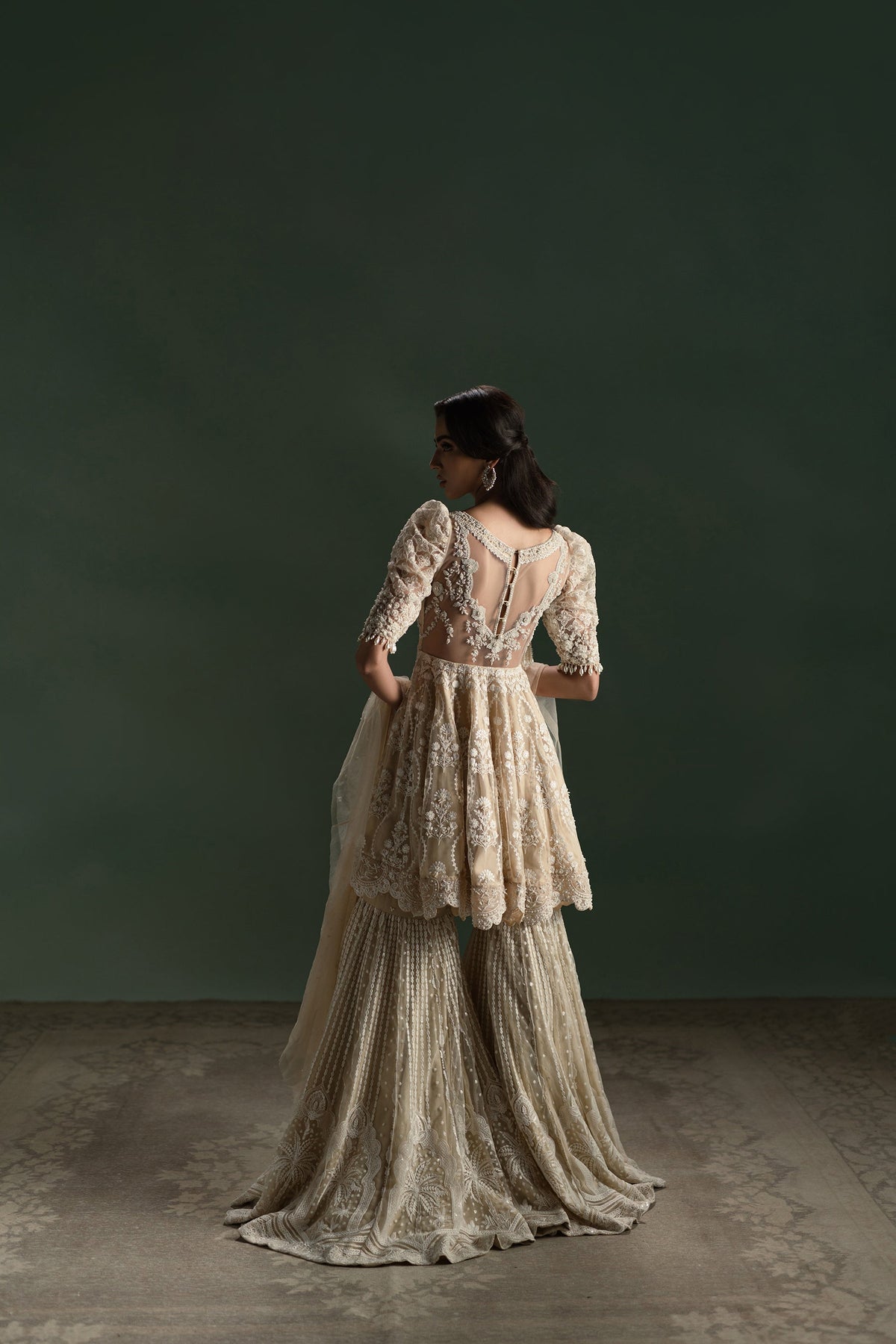 Peplum Gharara Set (D-01)