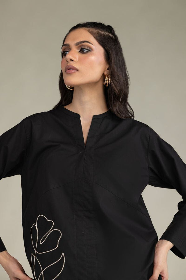 Black Poplin Shirt