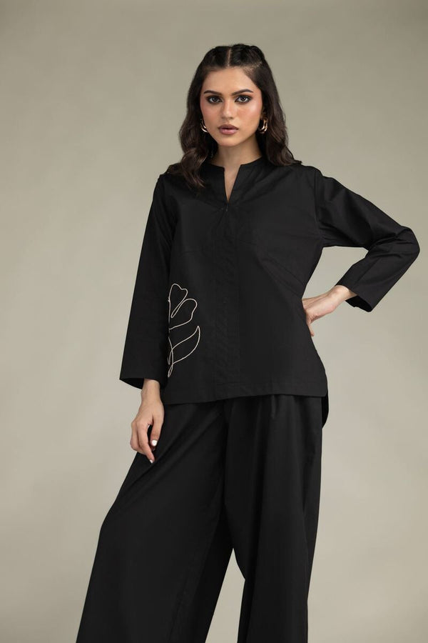 Black Poplin Shirt