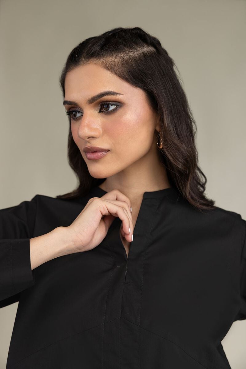Black Poplin Shirt