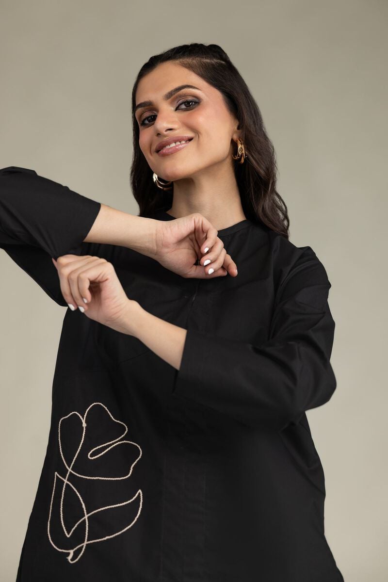Black Poplin Shirt