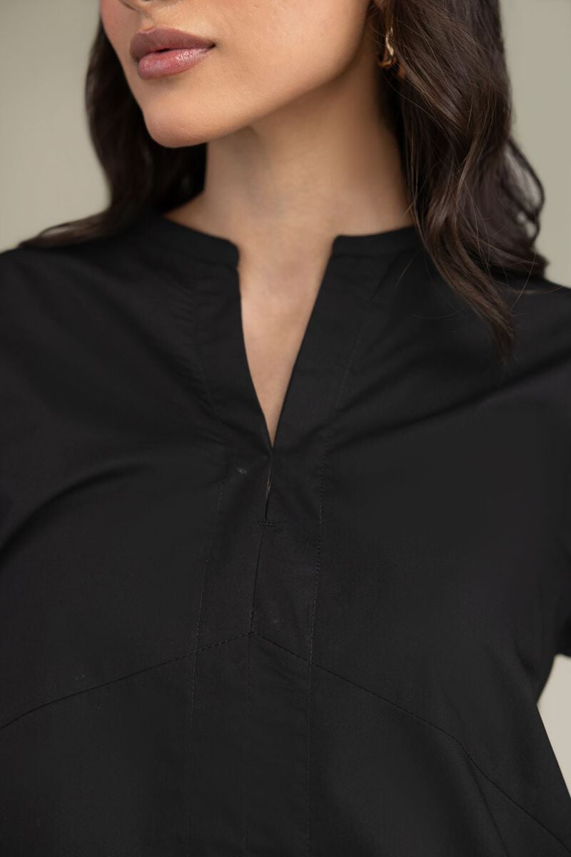 Black Poplin Shirt