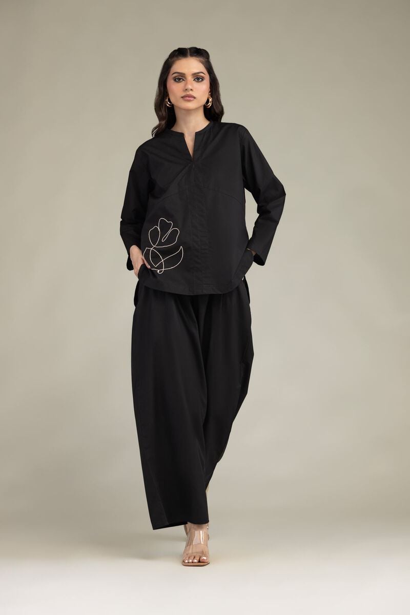 Black Poplin Shirt