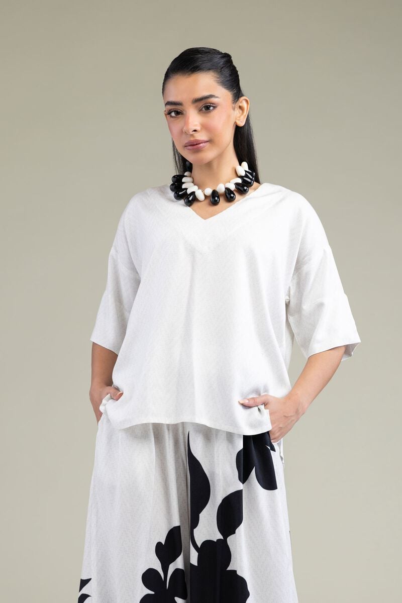 White V-Neck Shirt