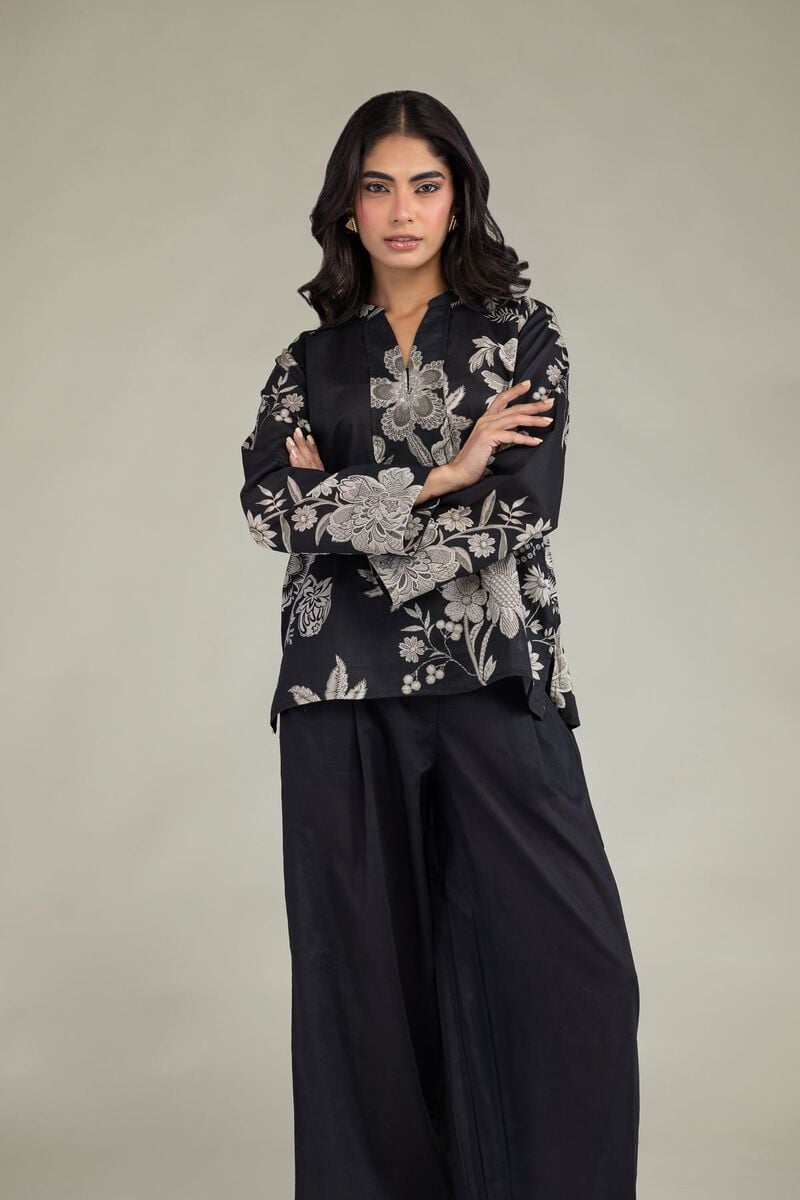 Black Floral Tunic