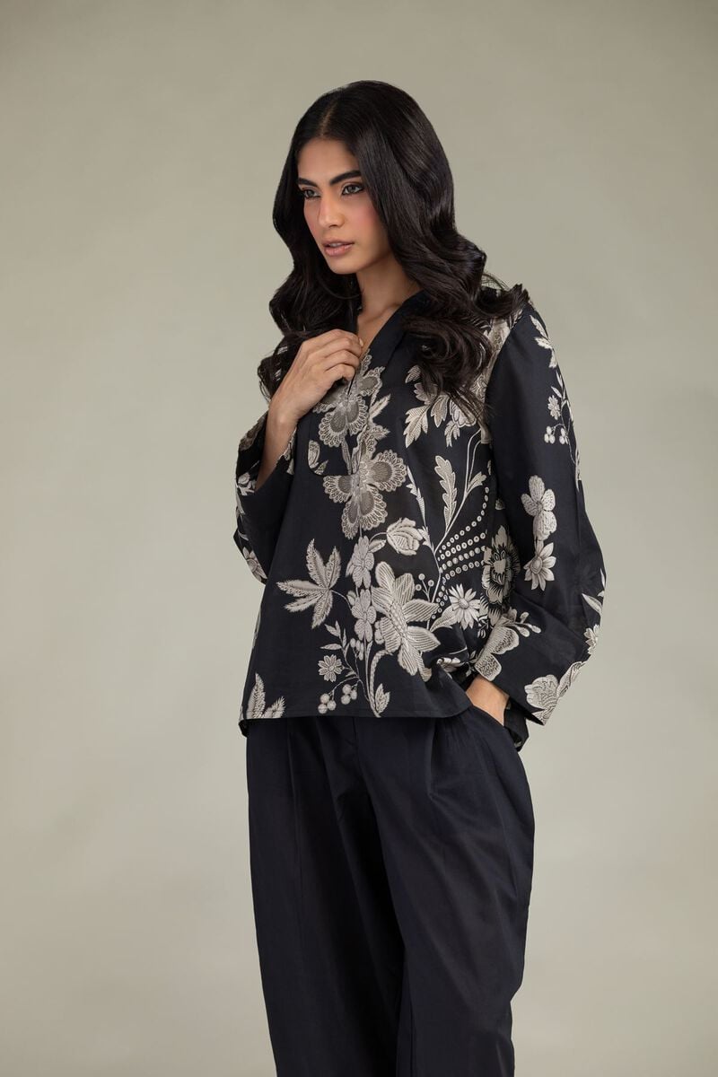 Black Floral Tunic